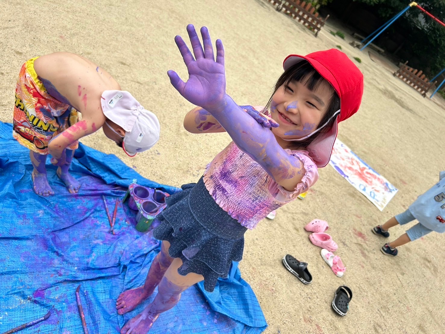 ボディペイント ボディペイント！（年長） : 聖愛の日々（聖愛幼稚園・せいあい保育園ブログ））