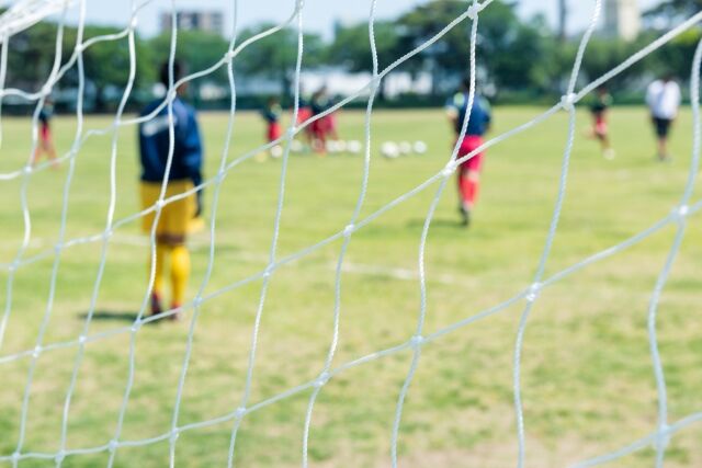 サッカーの練習風景