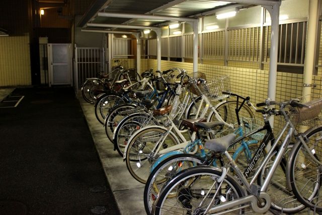 マンションの駐輪場