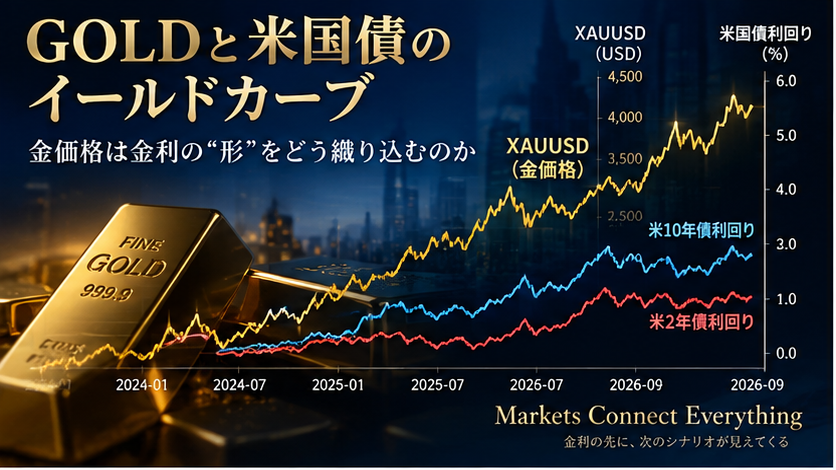 GOLDと米国債イールドカーブ
