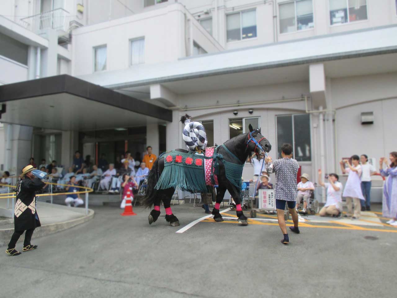青磁野イベントブログ 藤崎八幡宮秋季例大祭19 飾馬がやってきました