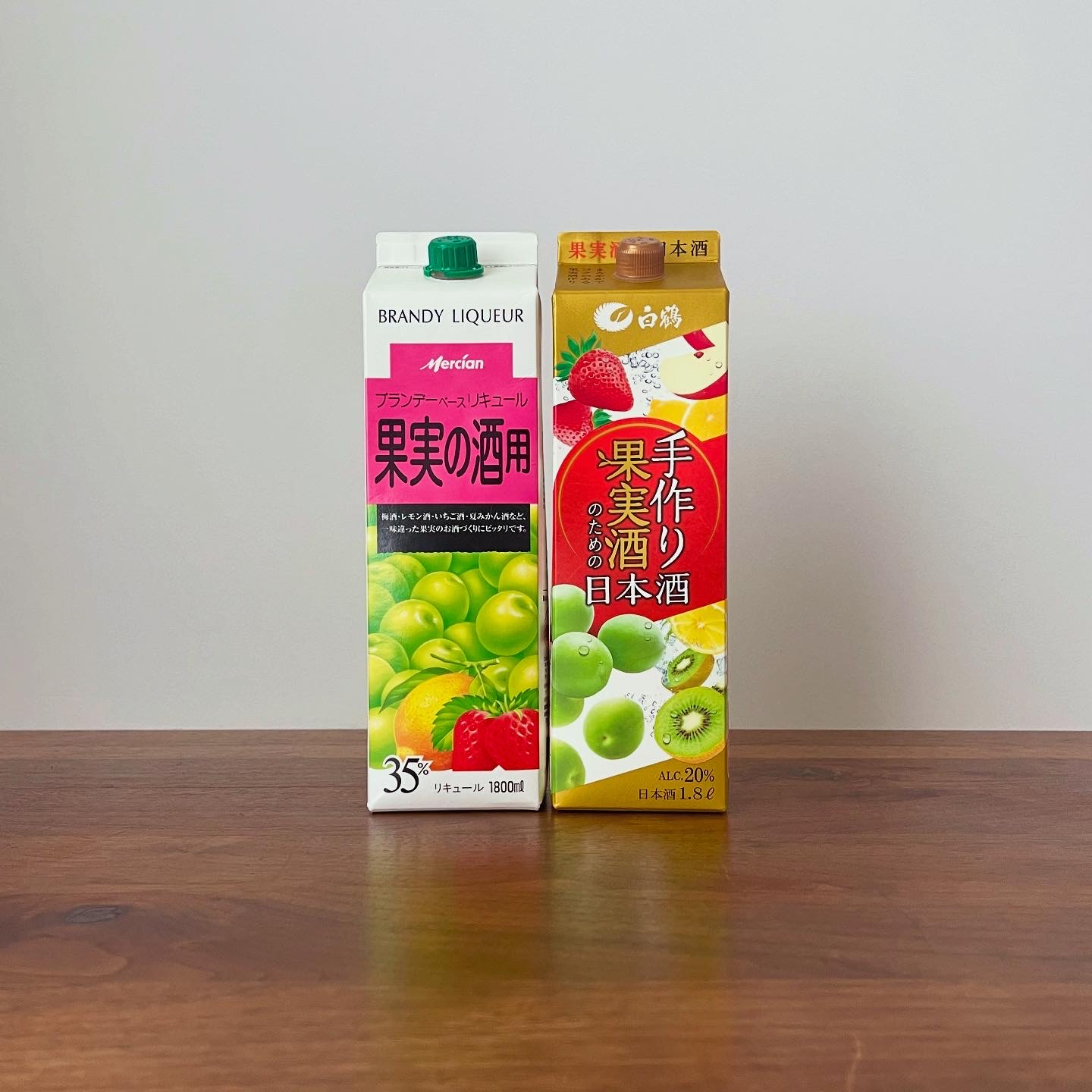 梅酒リキュール ブランデーベース ブランデーベースリキュール 果実の酒用パック 1800ml 紙｜商品