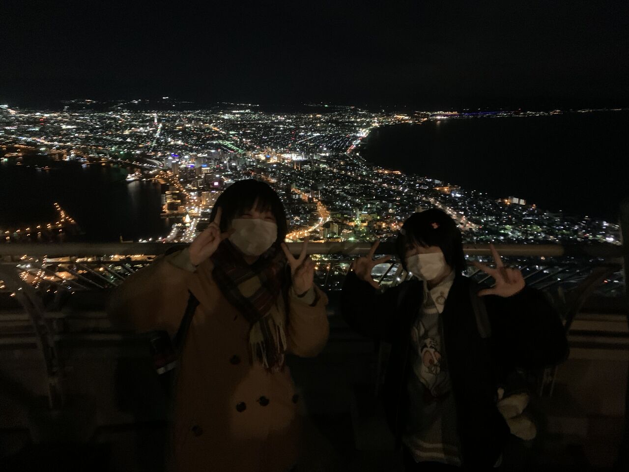 修学旅行 函館山からの夜景 星槎国際帯広