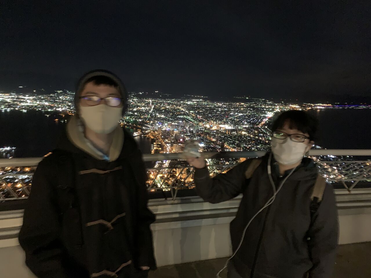 修学旅行 函館山からの夜景 星槎国際帯広