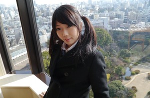【清楚系ビッチ】ロリ感↑↑な黒髪ツインテJKと高層ホテルでセクロスwww 6