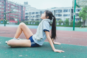 【清楚系】台湾美少女のポニーテール体操服ブルマがイイ！ 4
