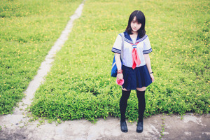 【清楚系】JKの制服エロス！夏の日差しでこそ輝く透明感がある！ 6