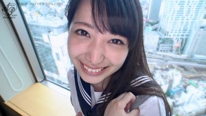 満面の笑みでチンポを欲しがる清楚ビッチと高層ホテルで制服セクロス!