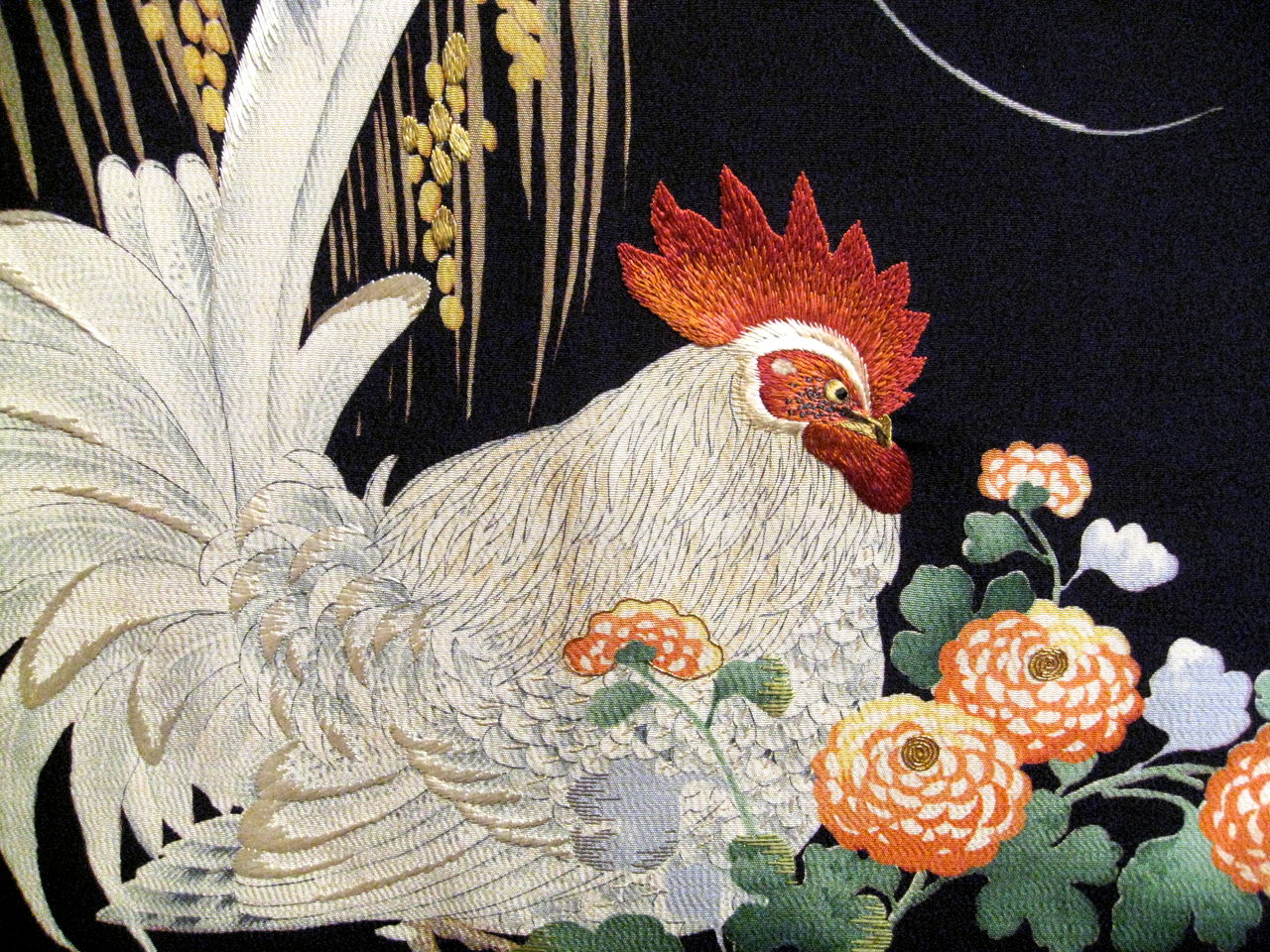 稲穂に鶏・菊花染丸帯！！ : 正尚堂 すごろく空間 