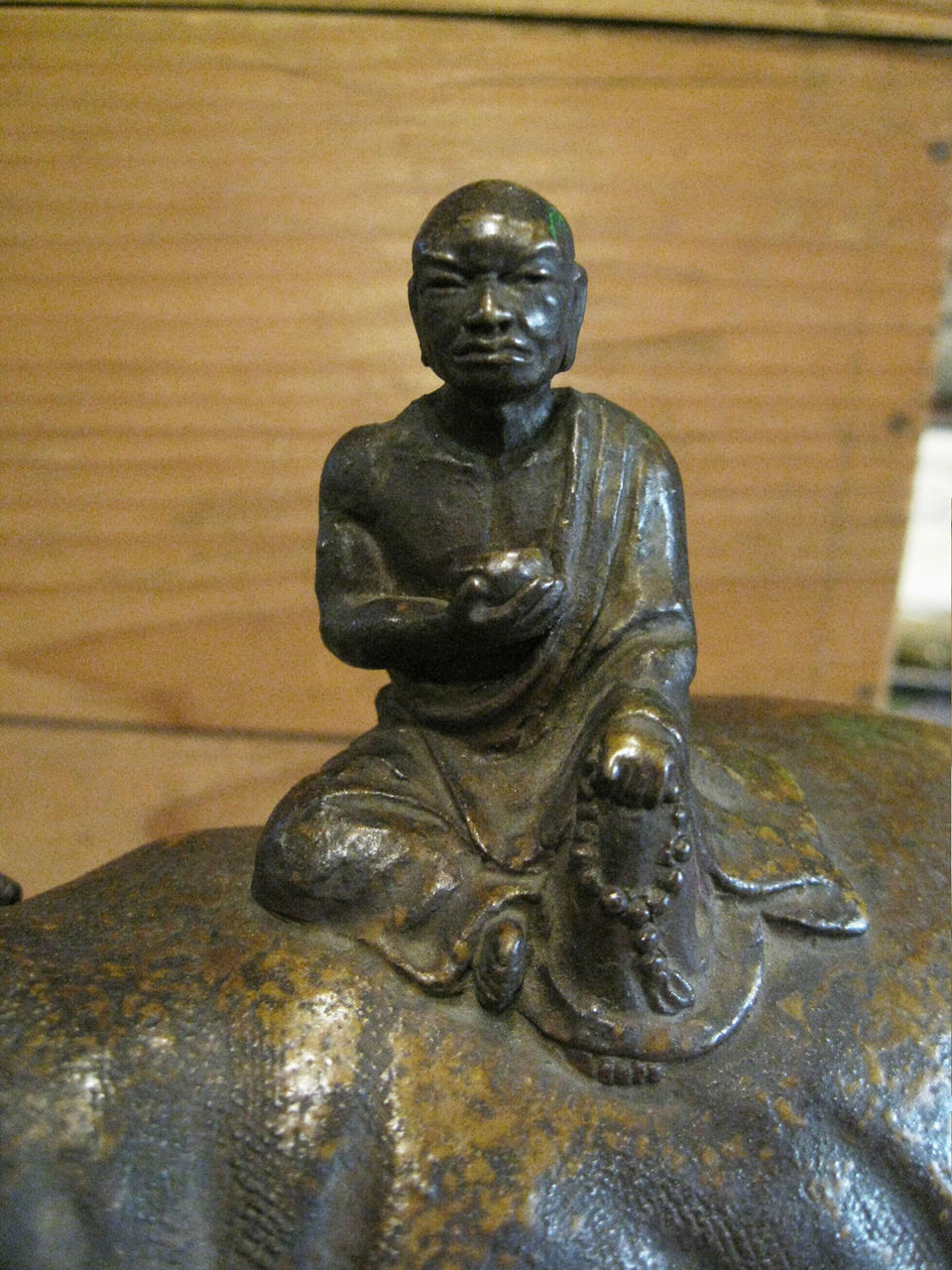 備前焼アフリカ象の置物 A4，№14、焼物の象置物、大型、希少品