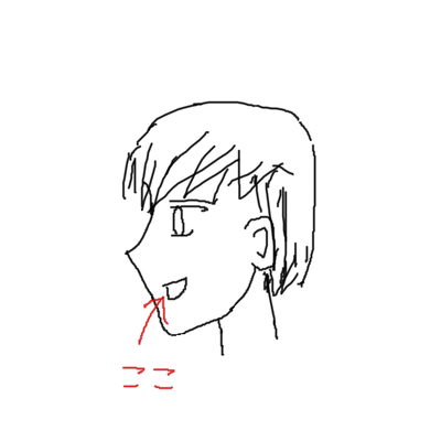 アニメキャラ横顔イラスト
