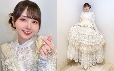 【鬼頭明里】リリイベにレース編みドレス姿で出演