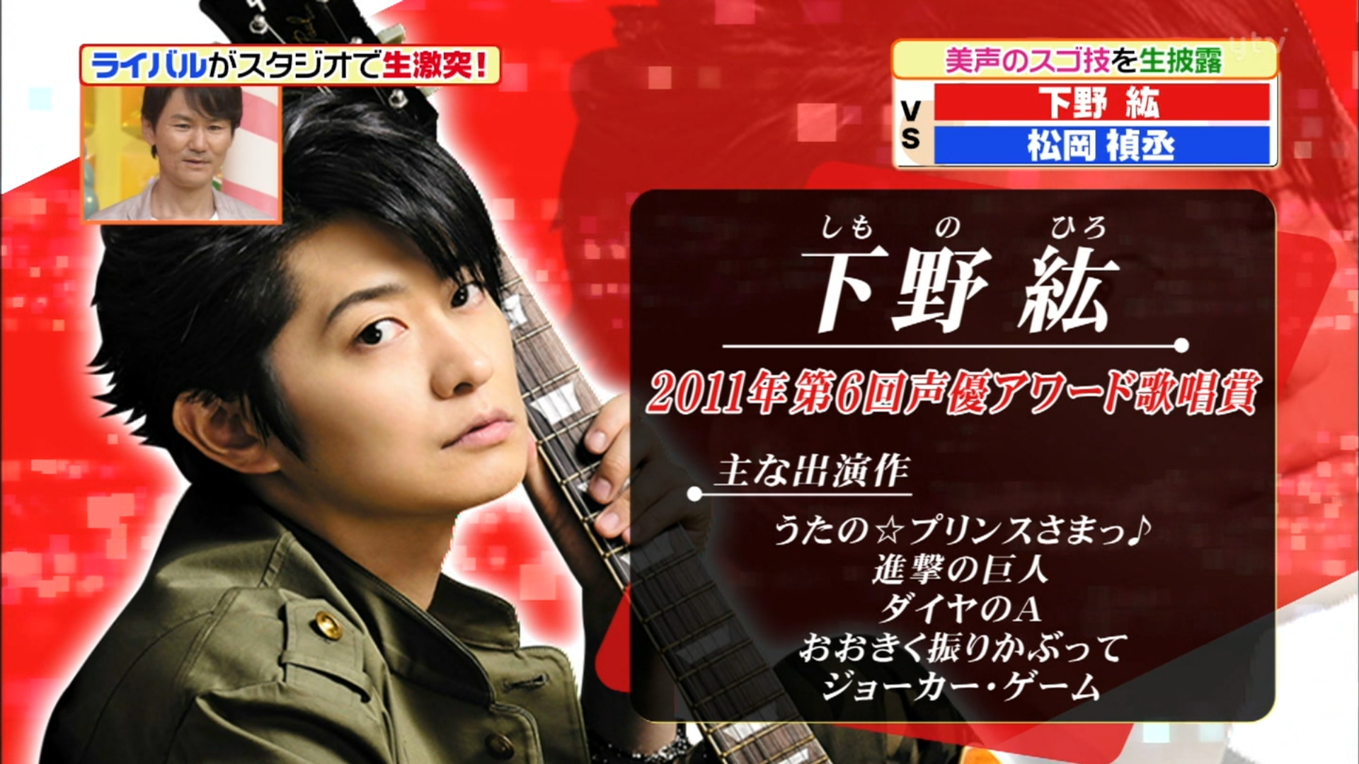 下野紘 松岡禎丞 ヒルナンデス に出演 生アフレコ対決 動画 画像あり 声優メモ帳 下野紘 松岡禎丞 ヒルナンデス に出演 生アフレコ対決 動画 画像あり 声優メモ帳