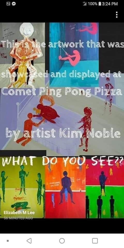 7 8 Ari Shika氏特集 これは アーティストのキム ノーブルによってcomet Ping Pong Pozzaで展示されたアートワークです 何が見えますか 世間虚仮 せけんこけ