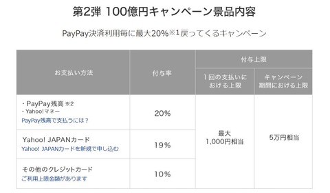 paypay第2弾キャンペーン20190215