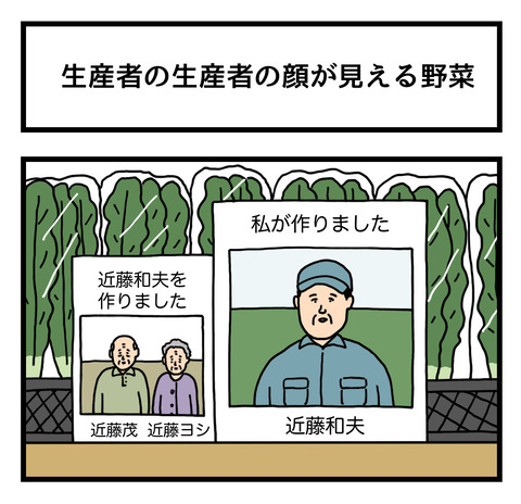 生産者の生産者の顔が見える野菜