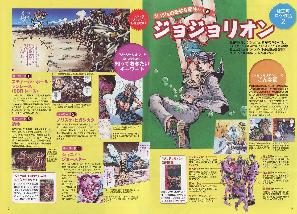 ジョジョリオン12巻特典 るるぶ杜王町 の中身 ヤフオクカウントダウン 仮