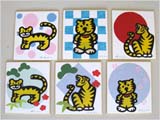 干支のワークショップ用の小色紙を作る