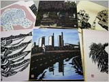 教室出展の作品たち