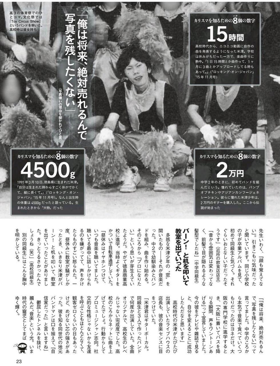 米津玄師 卒業アルバム】米津玄師 #卒アル #卒業アルバム #学生時代