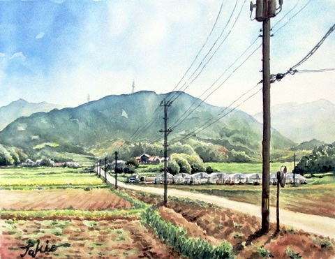 2025.10 秋の里山（糸島市井原） : シニアから始めた透明水彩画