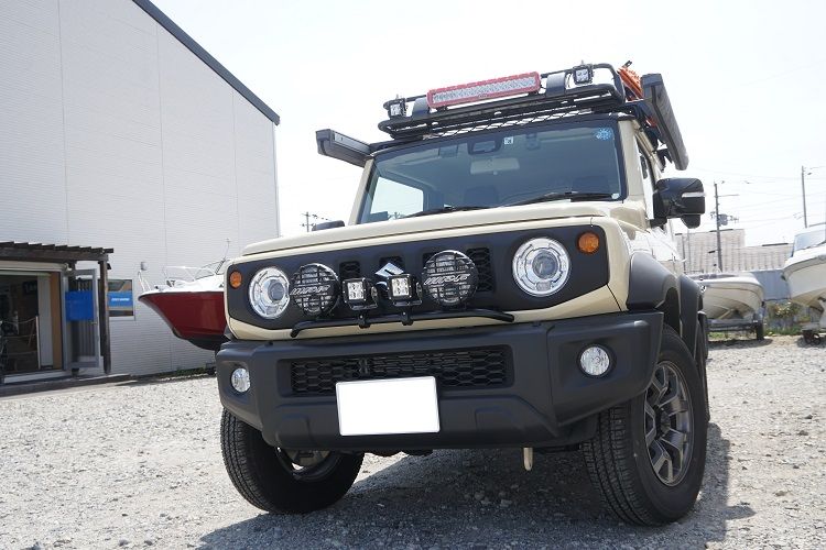 ジムニー、ジムニーシエラ　IPF　ドライビングライトバー IPF ジムニーシエラ JB74W スズキ ライトバーブラケットセット