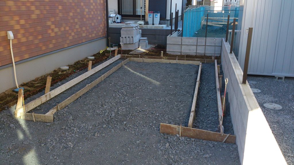 バイクガレージdiy 基礎工事開始 Sen16 S Room