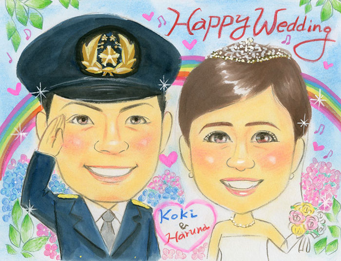 警察官の彼と似顔絵ウェルカムボード 寝屋川市のお客様 体験版 似顔絵ウェルカムボード ご来店のお客様 警察官の彼と似顔絵ウェルカムボード 寝屋川市のお客様 体験版 似顔絵ウェルカムボード ご来店のお客様