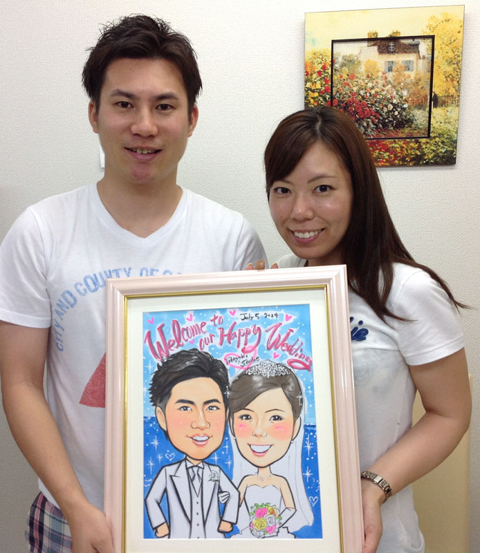 背景 海 絵の具タッチの似顔絵ウェルカムボード 堺市のお客様 体験版 似顔絵ウェルカムボード ご来店のお客様 背景 海 絵の具タッチの似顔絵ウェルカムボード 堺市のお客様 体験版 似顔絵ウェルカムボード ご来店のお客様