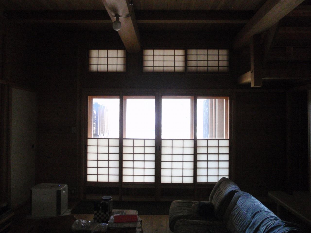 冬の明かりとり 仙里草の板倉の家