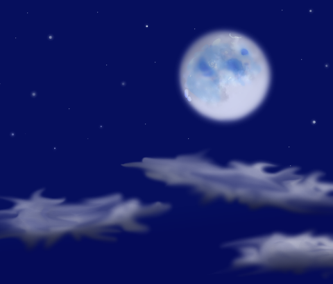 閃月のふわゆる望遠鏡 イラスト ブルームーンを描いてみた