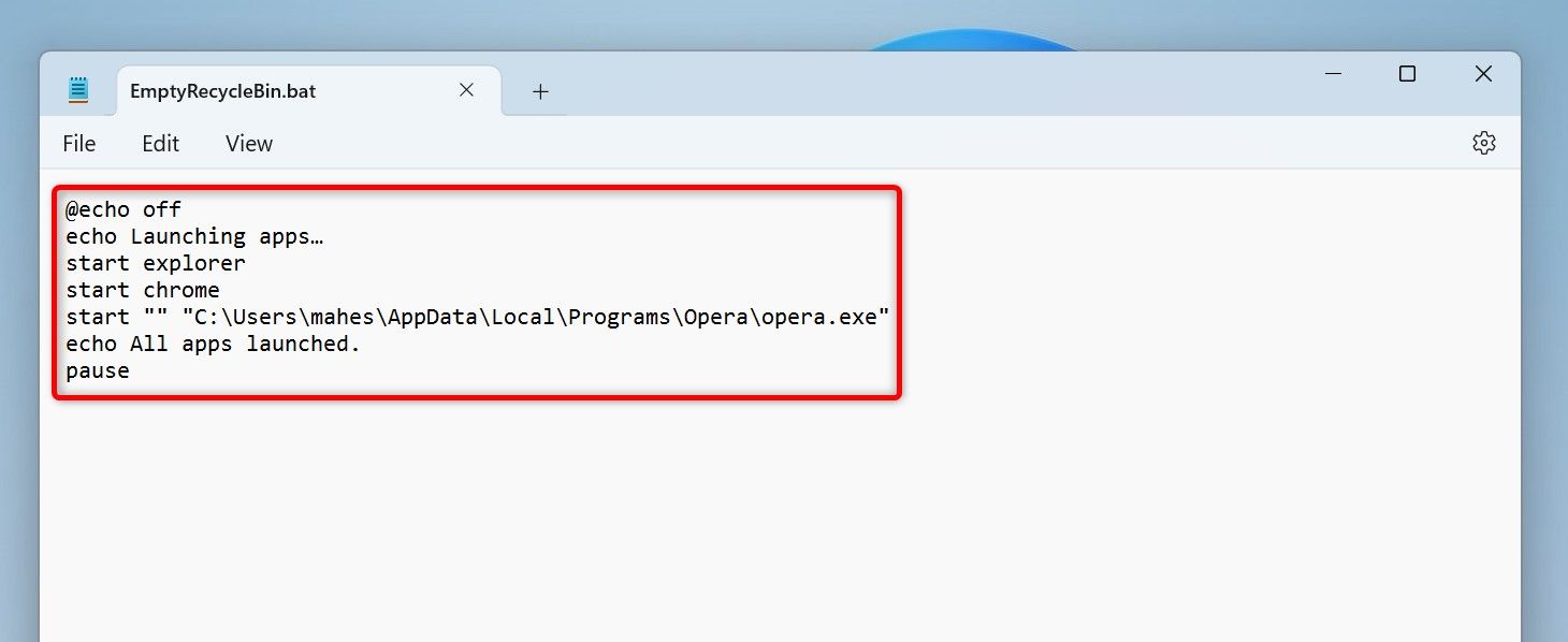 複数のアプリを一度に起動するためのバッチファイルです。
