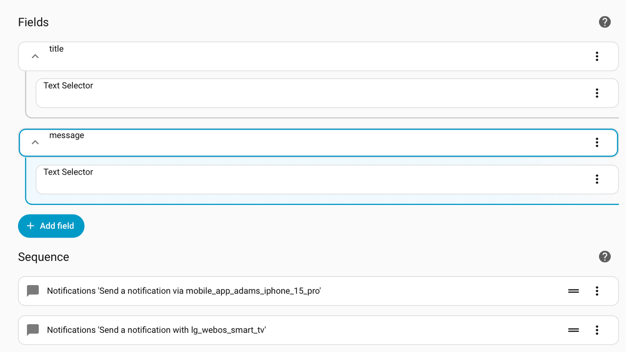 複数のデバイスに通知を送信するホーム アシスタントのスクリプト。