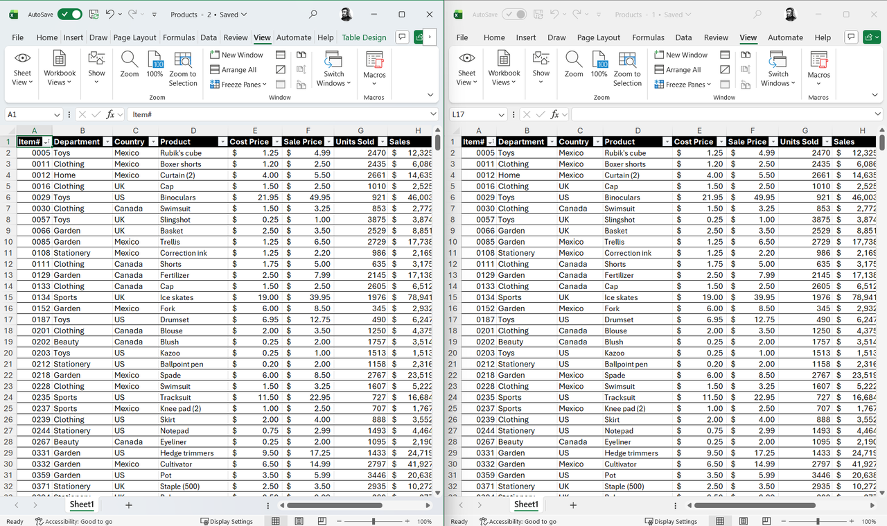 Excel の新しいウィンドウ ツールは、同じブックの 2 つのコピーを表示するために使用されます。-2