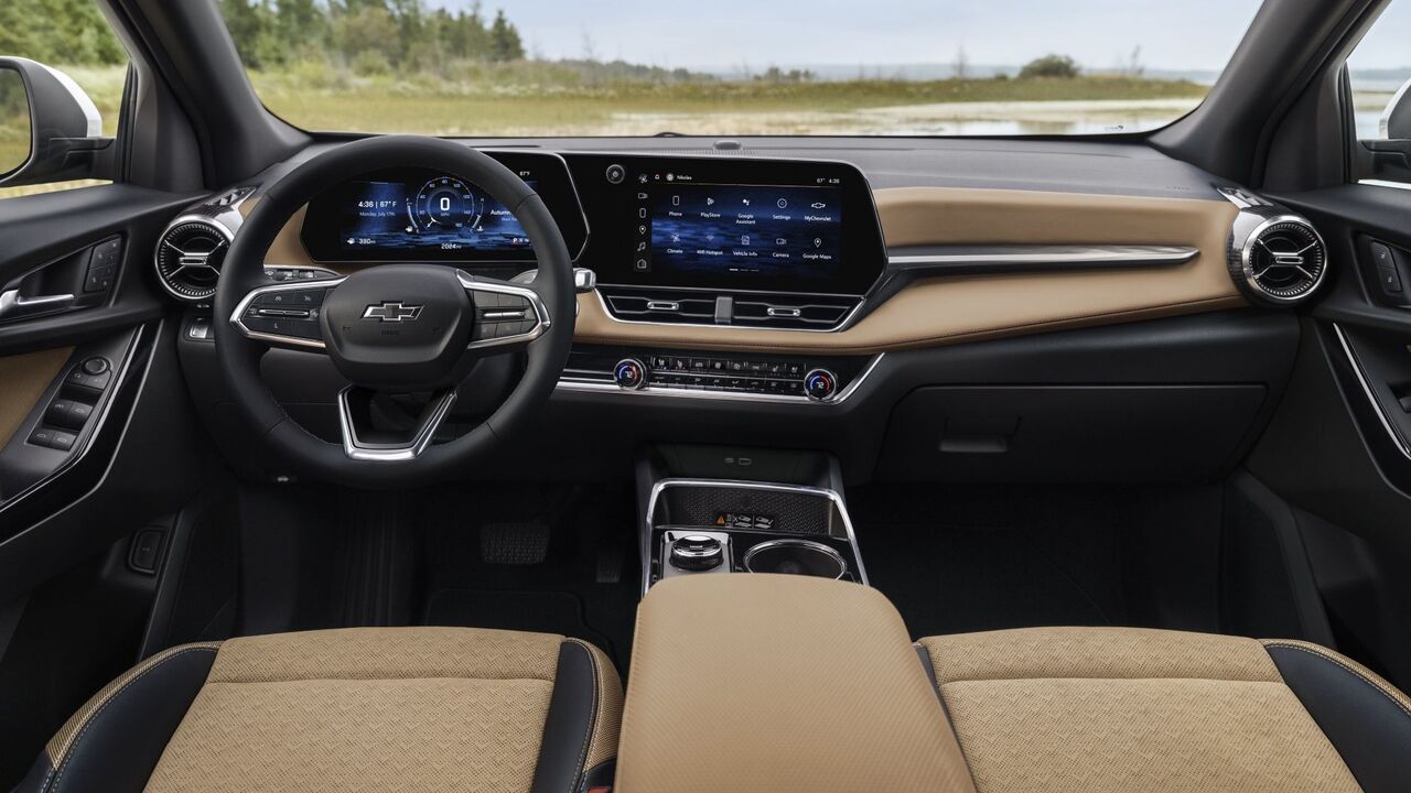 2025年型シボレー・エクイノックスのダッシュボードの内部写真