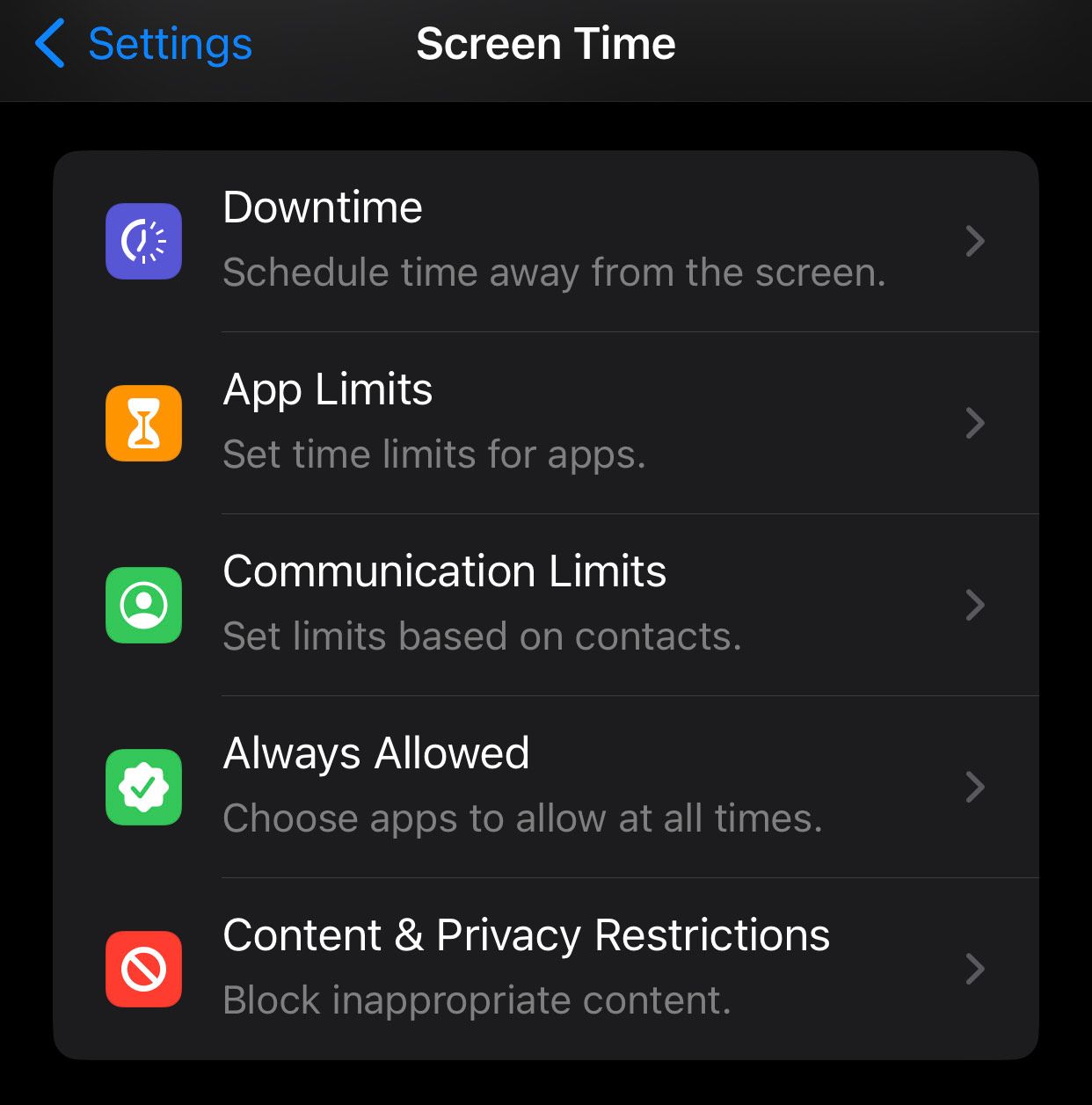 iPhoneのスクリーンタイム設定を微調整します。