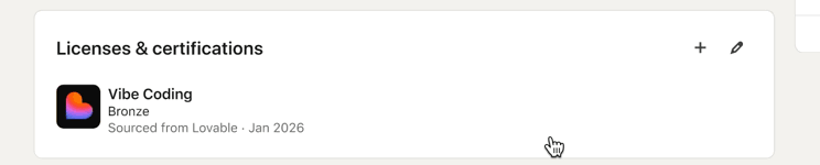 러버블의 바이브 코딩 등급 시스템입니다.