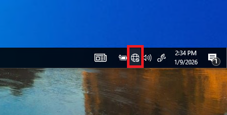 ネットワークが無効になっている Windows 10 サンドボックスのスクリーンショット。