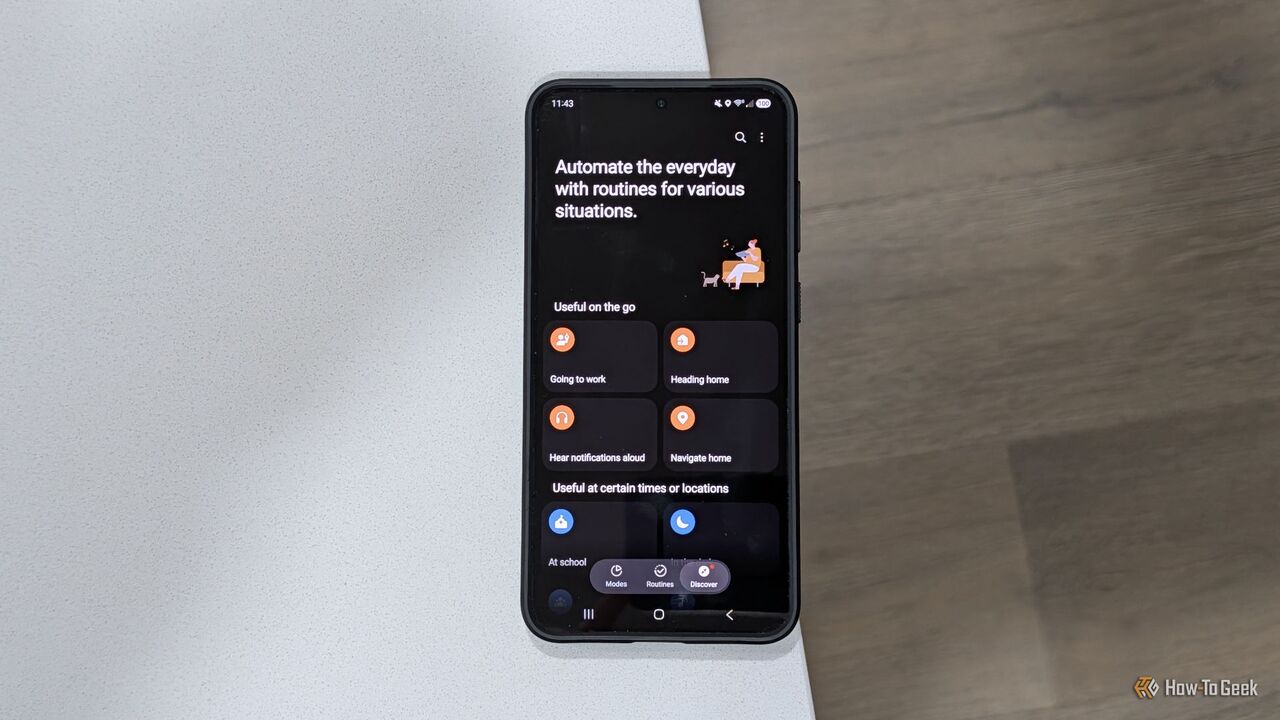 Galaxy S25 の Samsung のモードとルーチン。 