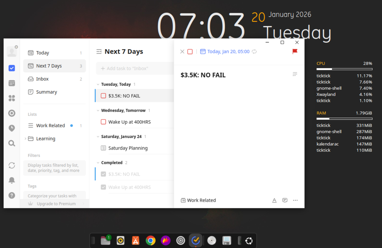 グラフィカルインターフェイスでタスクを編集する