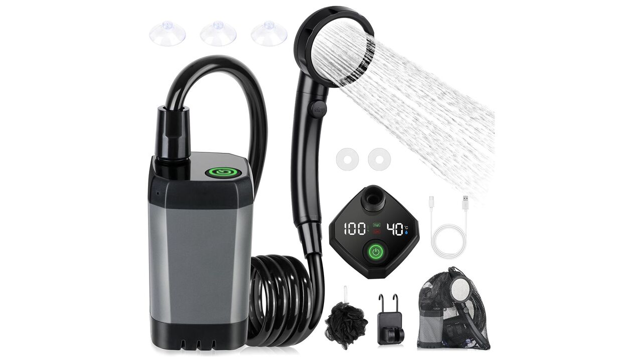 Spopal ポータブル USB-C 充電式シャワー。