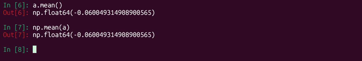 Python を使用してランダムに生成された配列の平均を出力します。