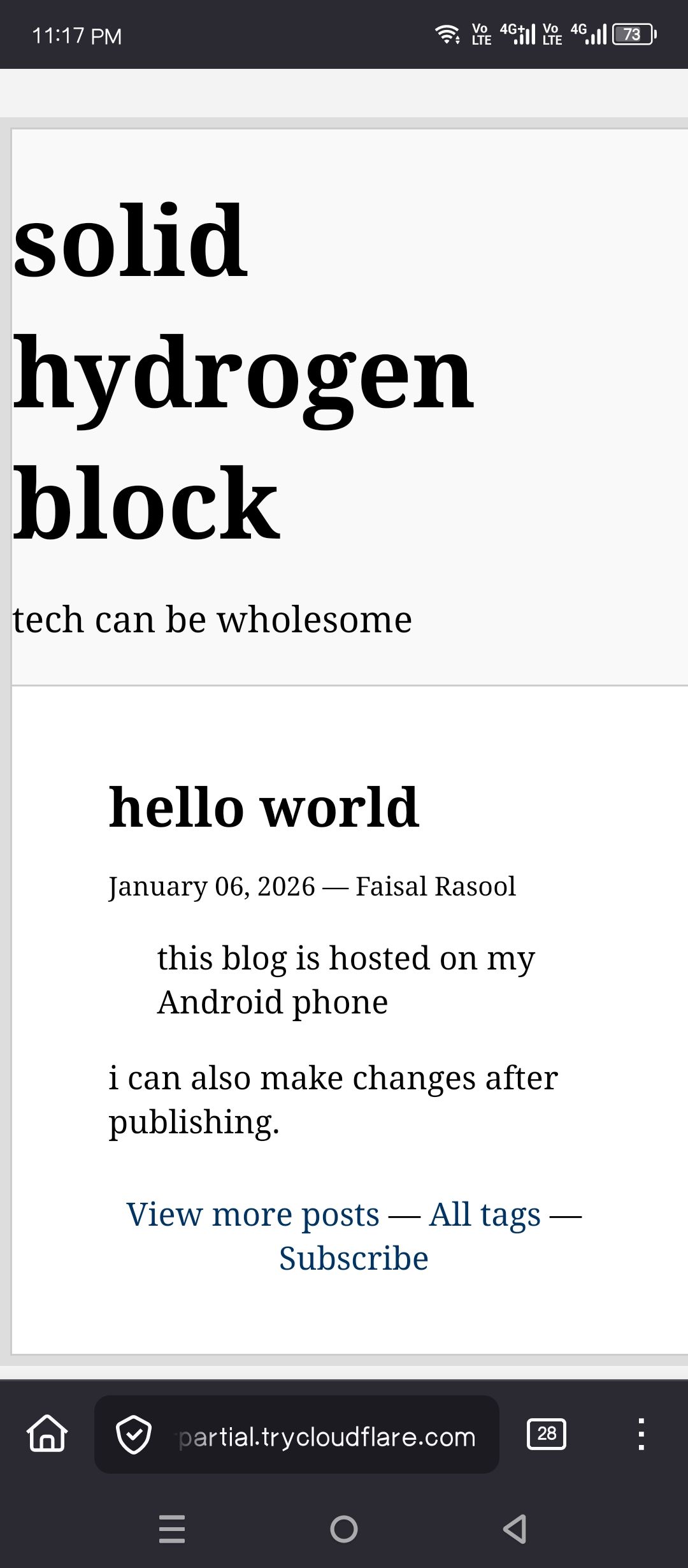 携帯電話でブログをホストしています。