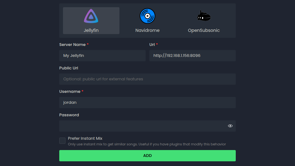フェイシンのログイン画面。