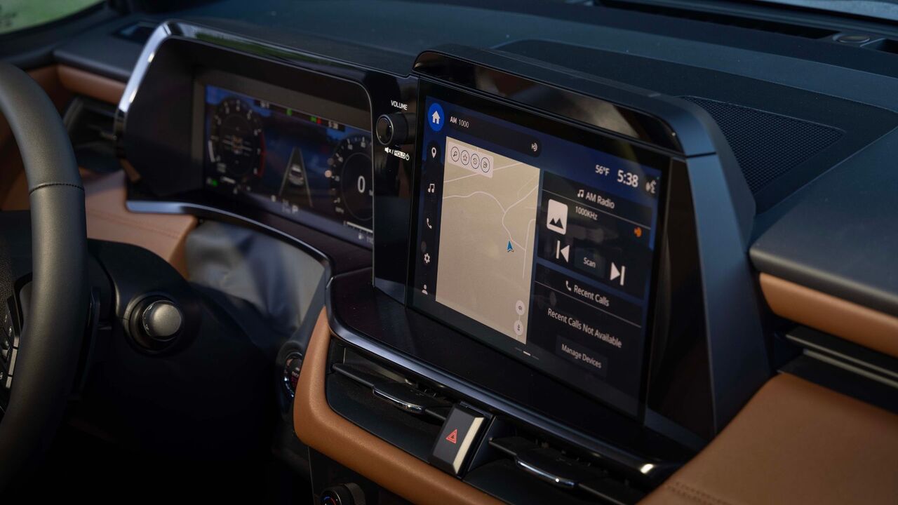 2026 スバル アウトバックのインフォテインメント スクリーンのクローズアップ ショット。