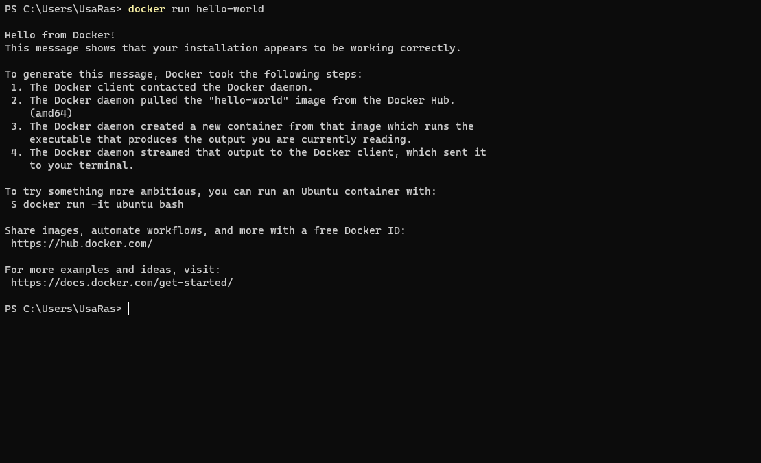 Docker 構成をテストします。