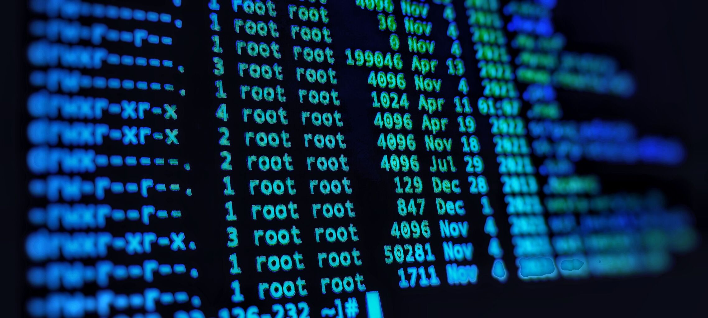 Centos7 サーバー上のルート フォルダー。