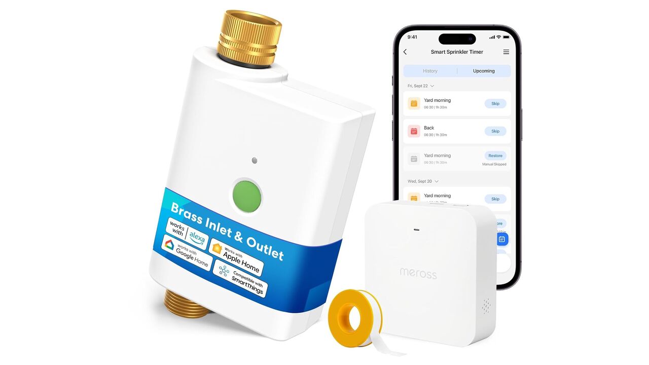 meros Wi-Fiウォータータイマー。