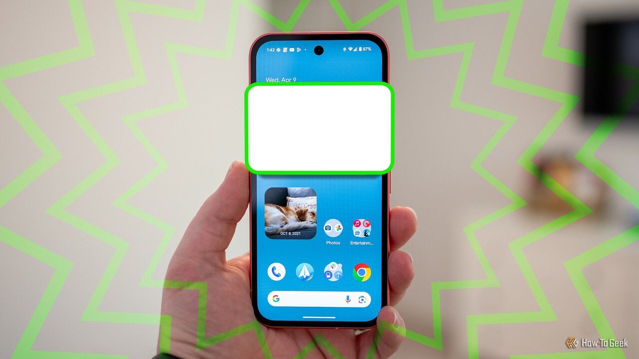 Pixel 9a の大きなウィジェット