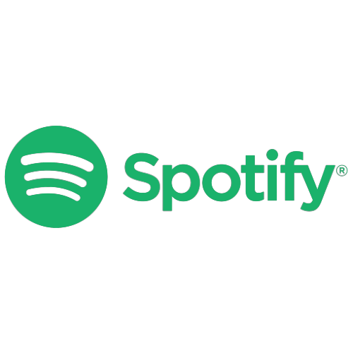 透明な背景に Spotify のロゴ